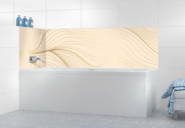 Panneau de bain Volupté couleur Dune motif inversé