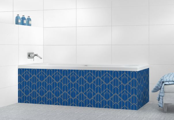 Panneau tablier de bain Gatsby doré couleur Bleu électrique