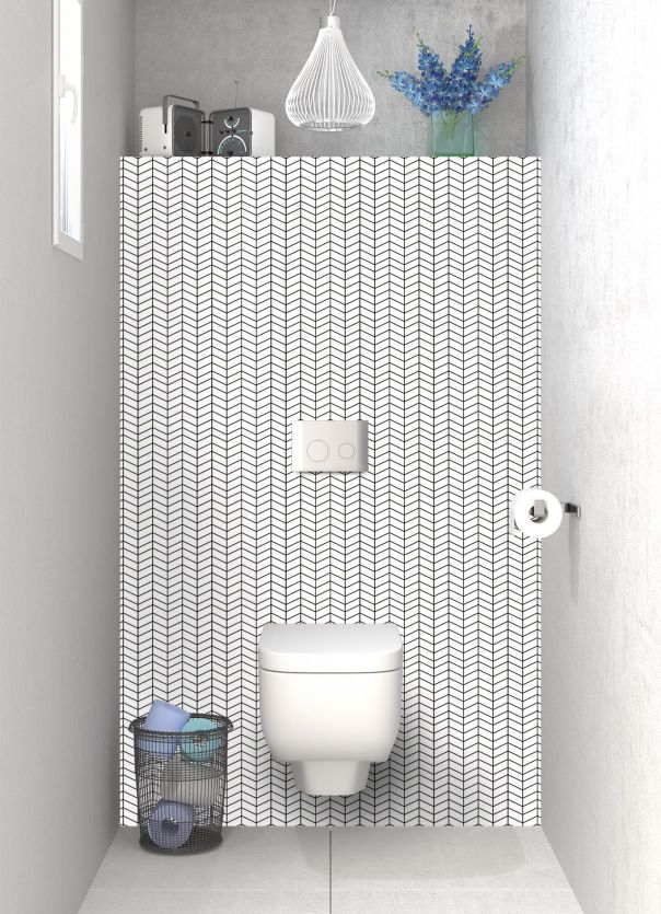 Panneau WC Origami  couleur Blanc
