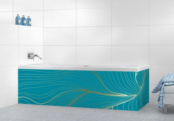 Panneau tablier de bain Volupté couleur Bleu paon