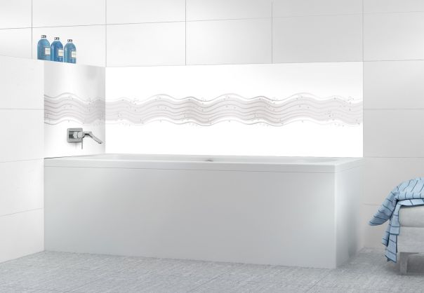 Panneau de bain Vagues design couleur Blanc