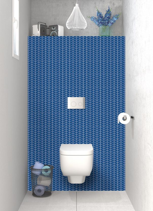 Panneau WC Origami  couleur Bleu électrique
