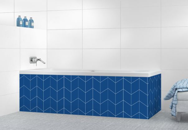 Panneau tablier de bain Origami couleur Bleu électrique