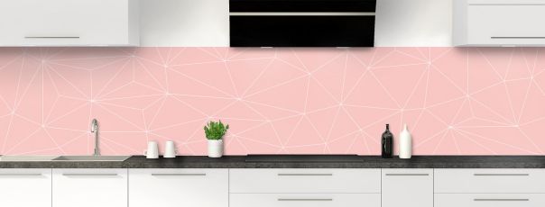 Crédence de cuisine Constellation couleur Quartz rose panoramique motif inversé