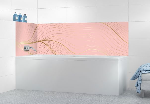 Panneau de bain Volupté couleur Quartz rose motif inversé