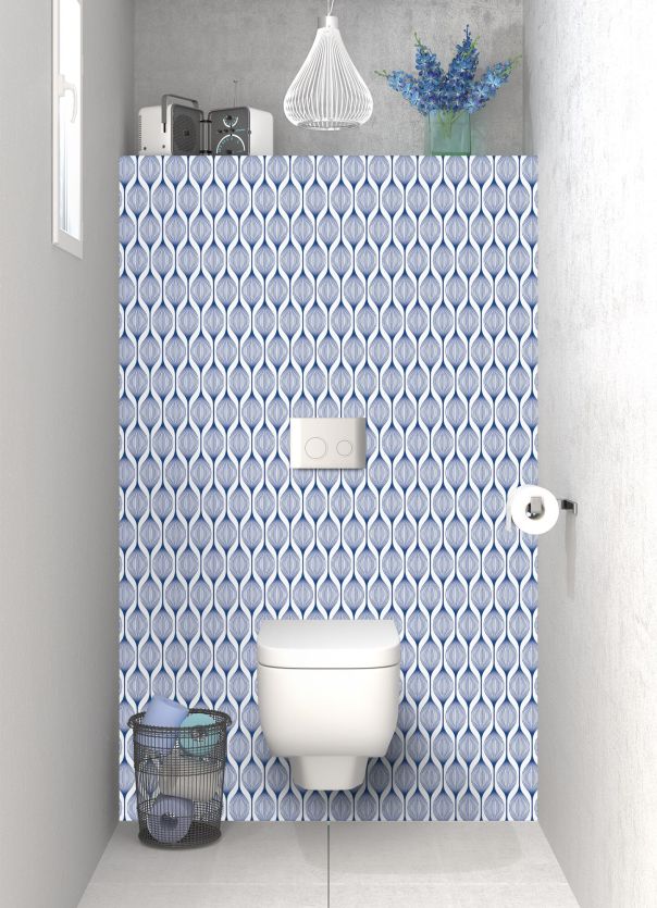 Panneau WC Rubans design couleur Bleu électrique