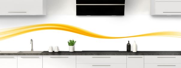 Crédence de cuisine Ruban couleur couleur Mimosa panoramique