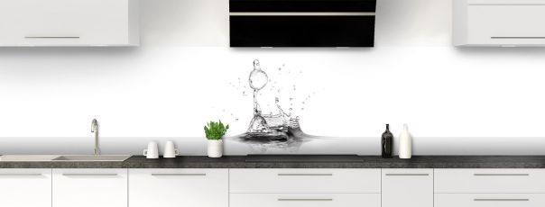 Crédence de cuisine Bulle d'eau panoramique motif inversé