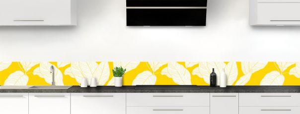 Crédence de cuisine Feuilles couleur couleur Mimosa frise motif inversé
