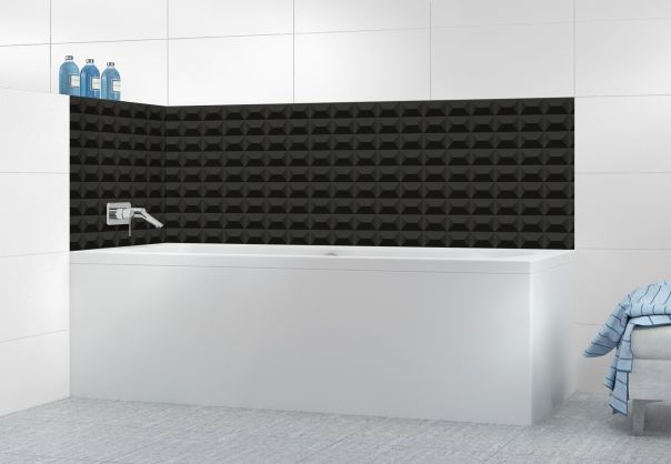 Panneau de bain Briques en relief couleur Noir