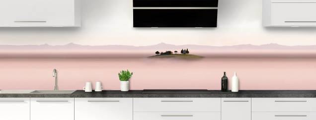 Crédence Cuisine En Verre 125x50cm Motif Floral Roses - TULUP Moderne !