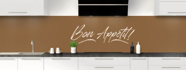 Crédence de cuisine Bon appétit couleur Cannelle panoramique