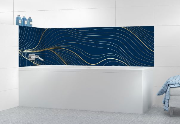 Panneau de bain Volupté couleur Bleu nuit motif inversé