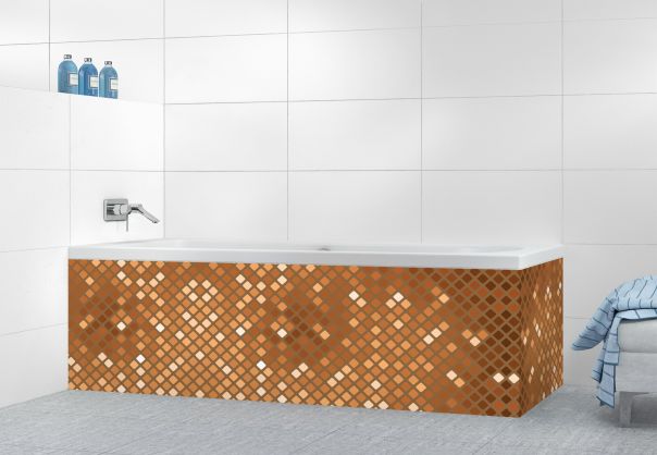 Panneau tablier de bain Diamants brillants couleur Cannelle