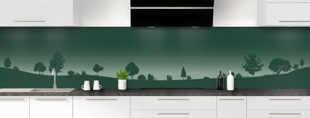 Crédence de cuisine Paysage couleur Vert avocat panoramique
