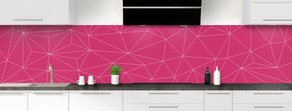 Crédence de cuisine Constellation couleur Saphir rose panoramique motif inversé