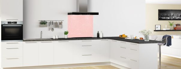 Crédence de cuisine Constellation couleur Quartz rose fond de hotte en perspective