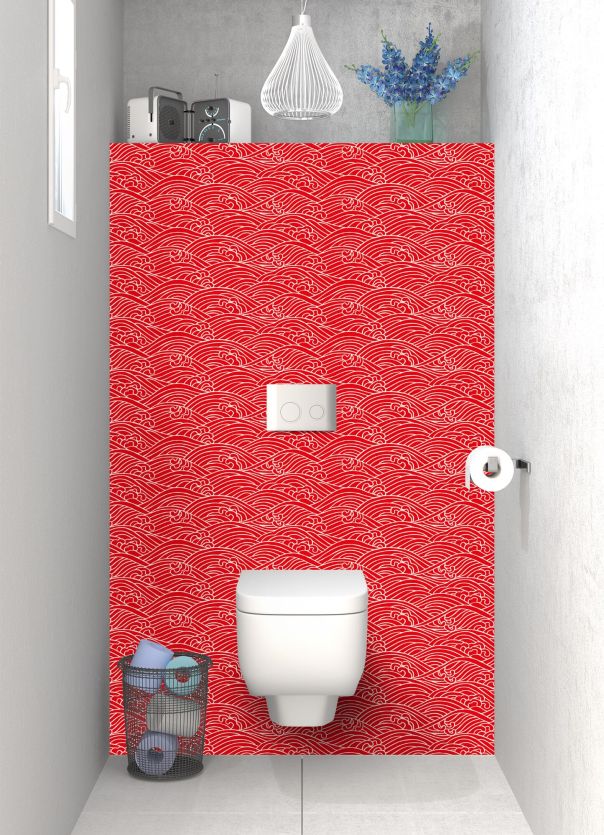 Panneau WC Osaka couleur Rouge vermillon