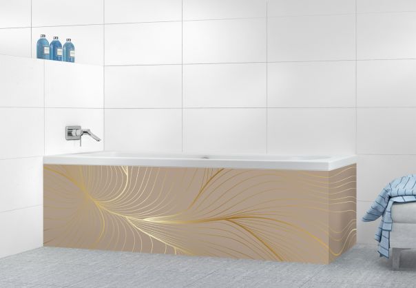 Panneau tablier de bain Volupté couleur Mulot motif inversé