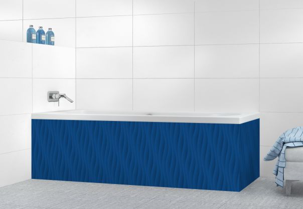 Panneau tablier de bain Ondes couleur Bleu électrique