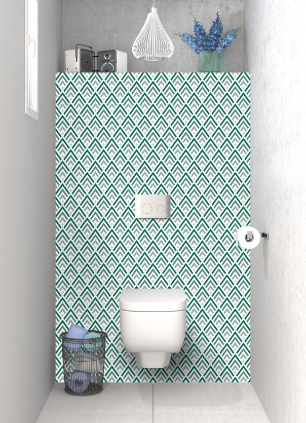 Panneau WC Ecailles  couleur Vert jade