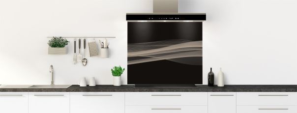 Crédence de cuisine Lignes design couleur Mulot fond de hotte