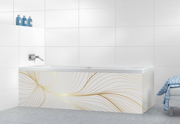 Panneau tablier de bain Volupté couleur Gris perle motif inversé