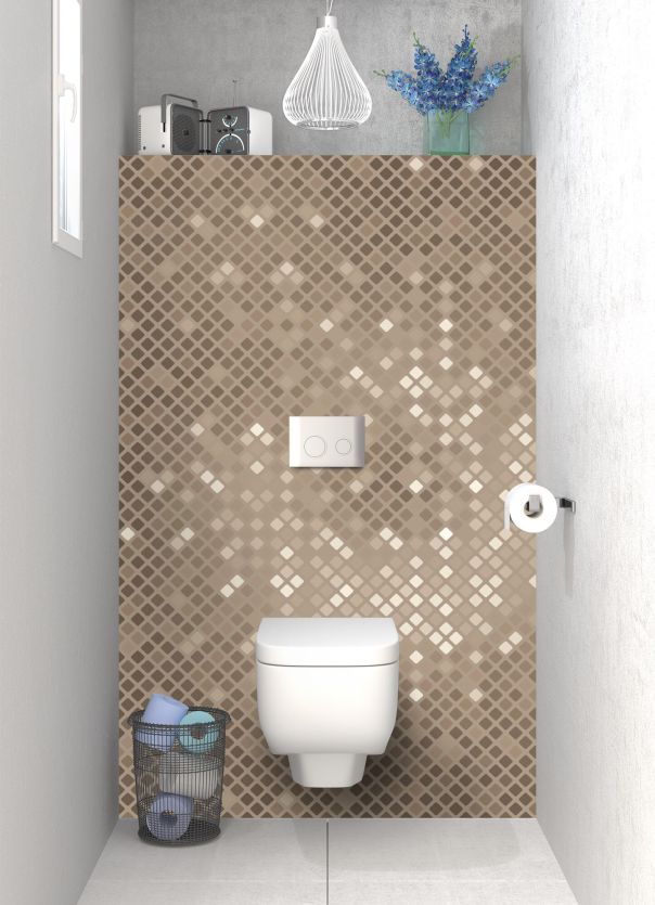 Panneau WC Diamants brillants couleur Mulot