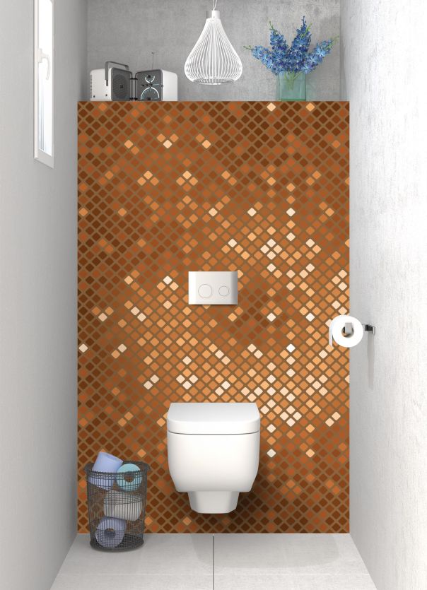 Panneau WC Diamants brillants couleur Cannelle