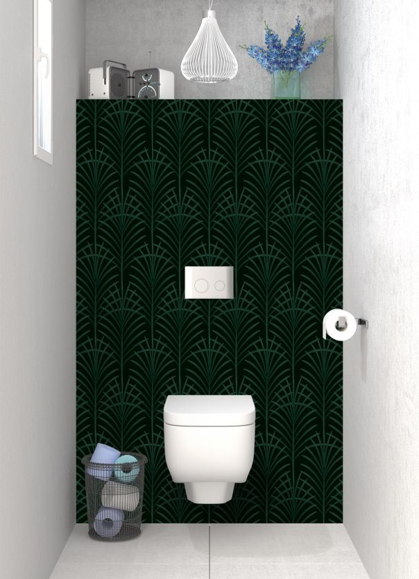 Panneau WC Feuilles de palme couleur Vert avocat