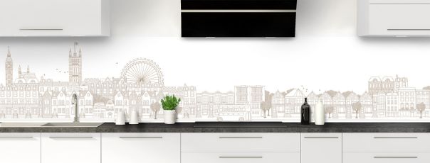 Crédence de cuisine Londres couleur Mulot panoramique