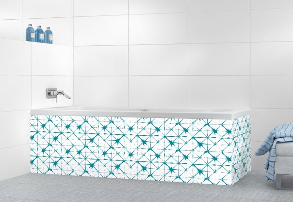 Panneau tablier de bain Casablanca couleur Bleu paon