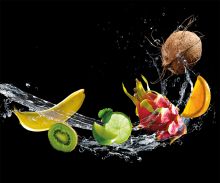 Crédence Aqua fruits et coco