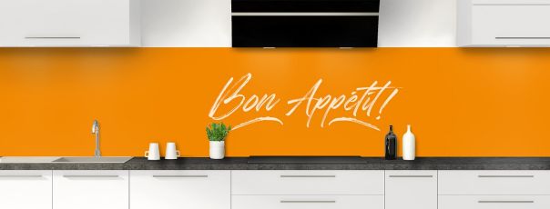 Crédence de cuisine Bon appétit couleur Citrouille panoramique