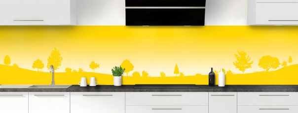 Crédence de cuisine Paysage couleur Mimosa panoramique