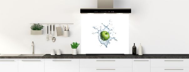 Crédence de cuisine Splash pomme fond de hotte motif inversé