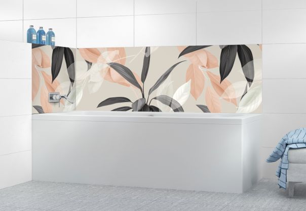 Panneau de bain Plantes déco motif inversé