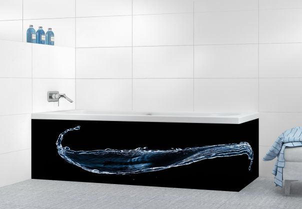 Panneau tablier de bain Eau en mouvement motif inversé