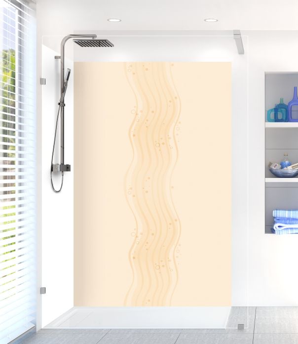 Panneau de douche Vagues design couleur Dune