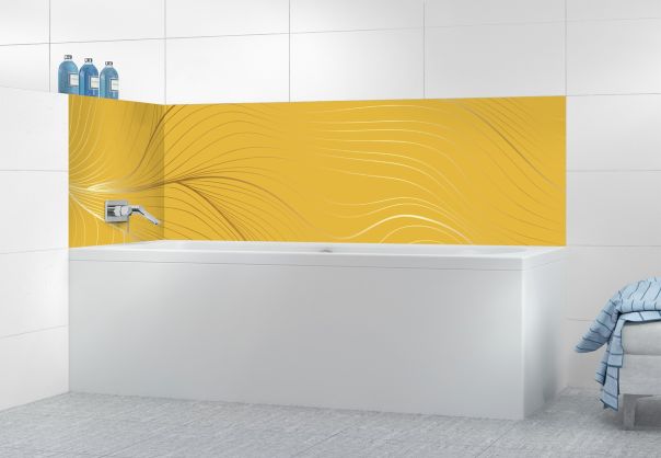 Panneau de bain Volupté couleur Curcuma motif inversé