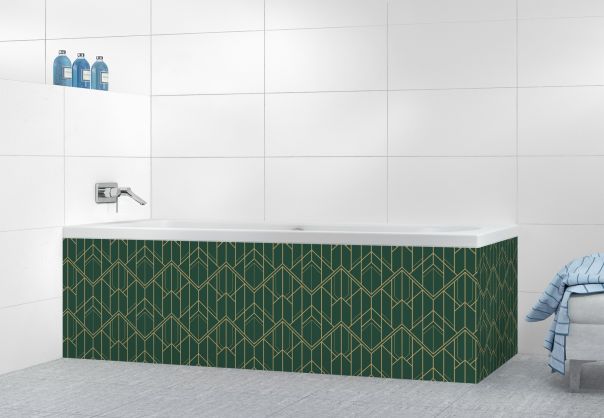 Panneau tablier de bain Gatsby doré couleur Vert avocat