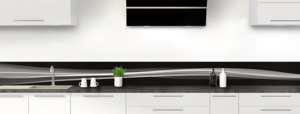 Crédence de cuisine Lignes design couleur Blanc frise