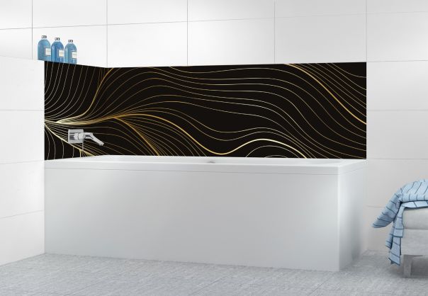 Panneau de bain Volupté couleur Noir motif inversé