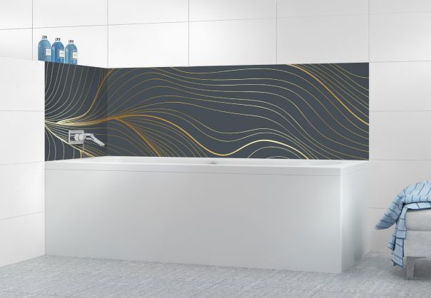 Panneau de bain Volupté couleur Gris anthracite motif inversé