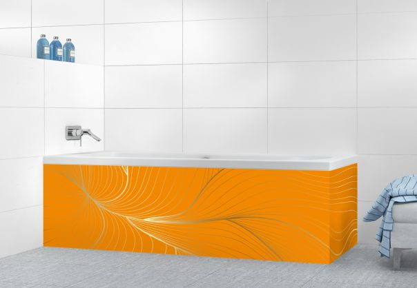 Panneau tablier de bain Volupté couleur Citrouille motif inversé