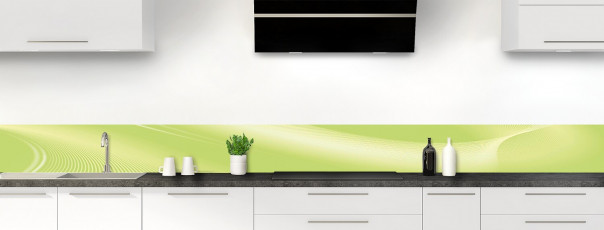 Crédence de cuisine Volute couleur vert olive dosseret motif inversé