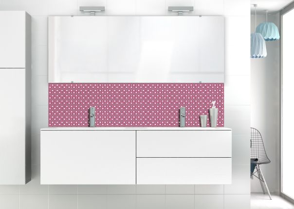 Panneau vasque Hexagones  couleur Saphir rose