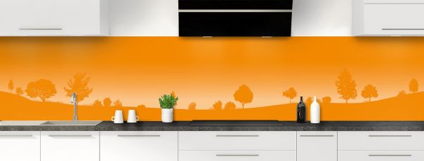 Crédence de cuisine Paysage couleur Citrouille panoramique motif inversé