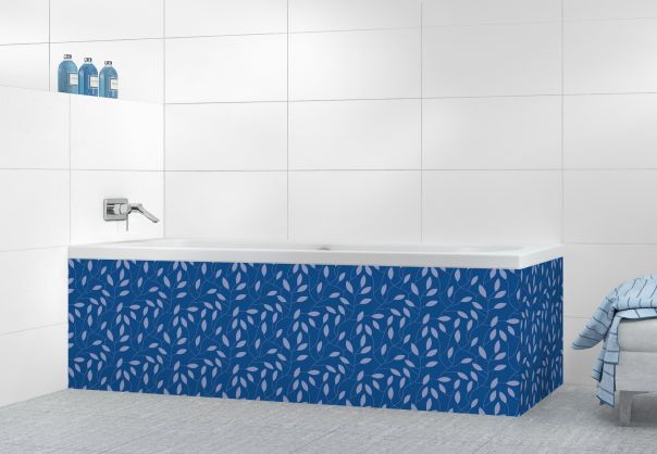 Panneau tablier de bain Rideau de feuilles  couleur Bleu électrique