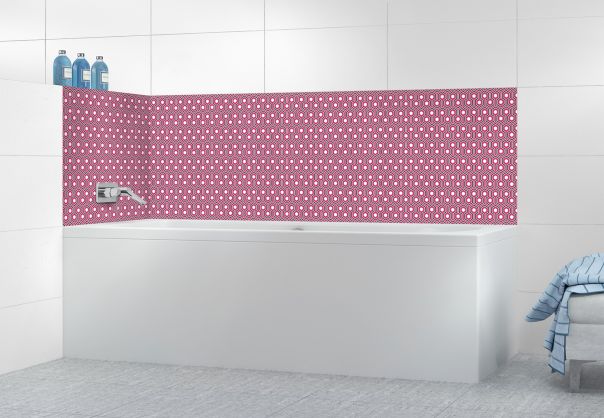 Panneau de bain Hexagones  couleur Saphir rose